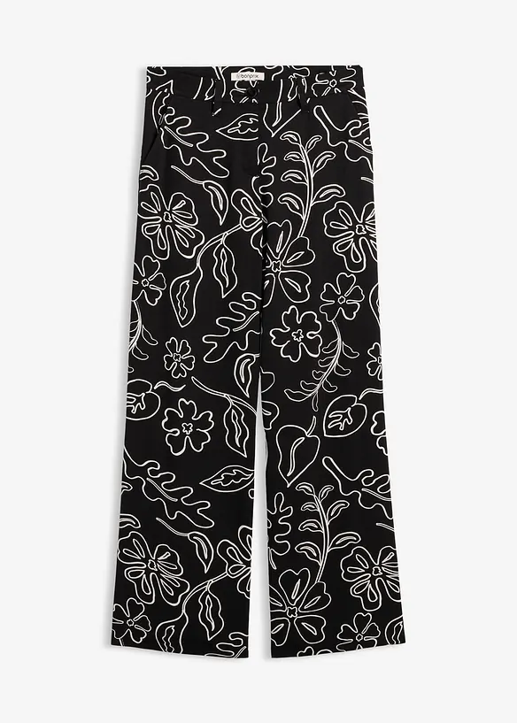 Pantalon large &agrave; pinces, bonprix