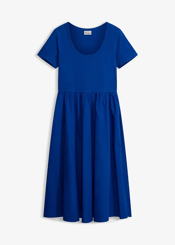 Robe manches courtes en jersey, poches sur les c&ocirc;t&eacute;s, bonprix