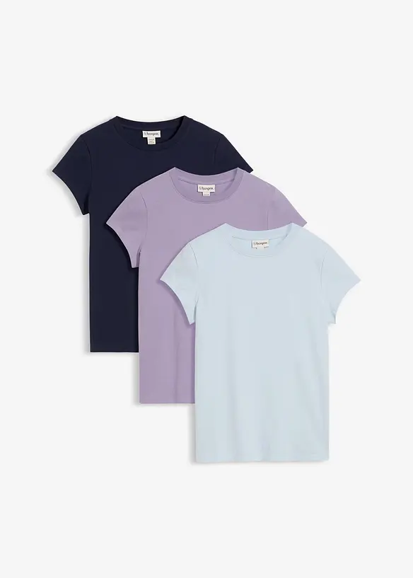 Lot de 3 T-shirts, bonprix