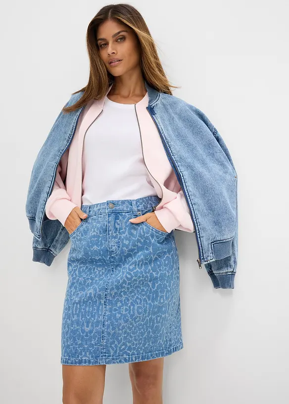 Jupe en jean, bonprix