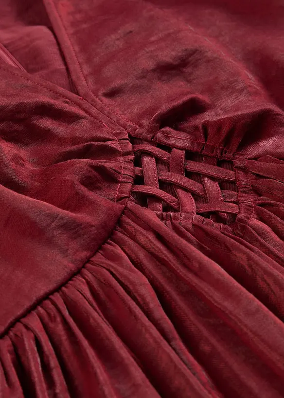 Robe midi en satin iris&eacute;, bonprix