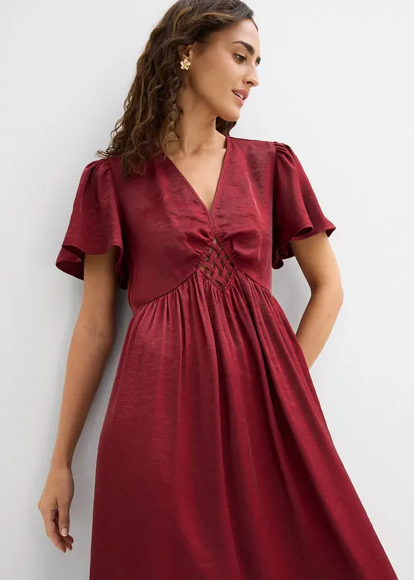 Robe midi en satin iris&eacute;, bonprix