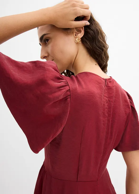 Robe midi en satin iris&eacute;, bonprix