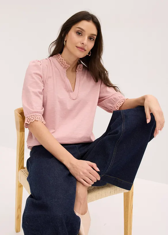 T-shirt manches longues 100% coton, bonprix