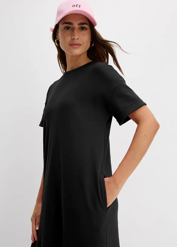 Robe en jersey interlock &eacute;pais avec poches sur les c&ocirc;t&eacute;s, bonprix