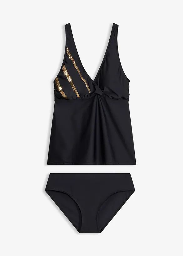 Tankini avec sequins (ens. 2 pces), bonprix
