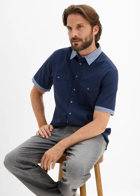 Chemise manches courtes style 2en1, bonprix