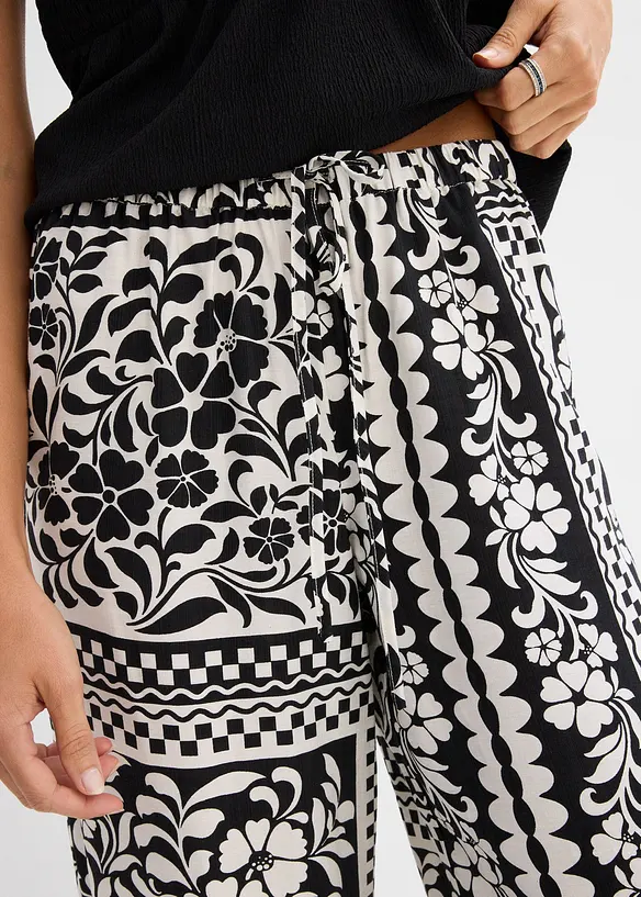 Pantalon fluide &agrave; taille &eacute;lastiqu&eacute;e, bonprix