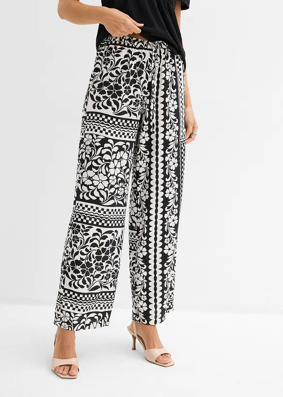 Pantalon fluide &agrave; taille &eacute;lastiqu&eacute;e, bonprix