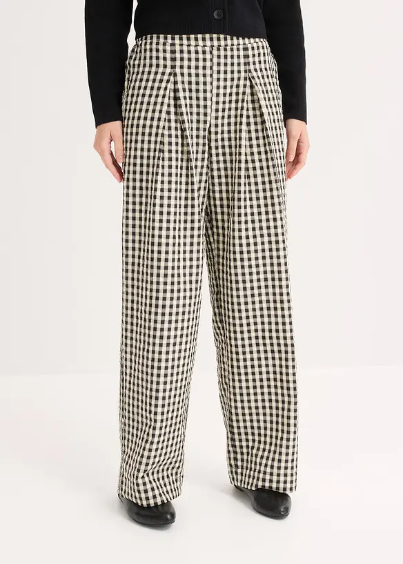 Pantalon large &agrave; pinces, bonprix