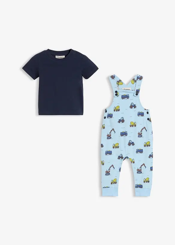 Ensemble comprenant un T-shirt et une salopette en coton, bonprix