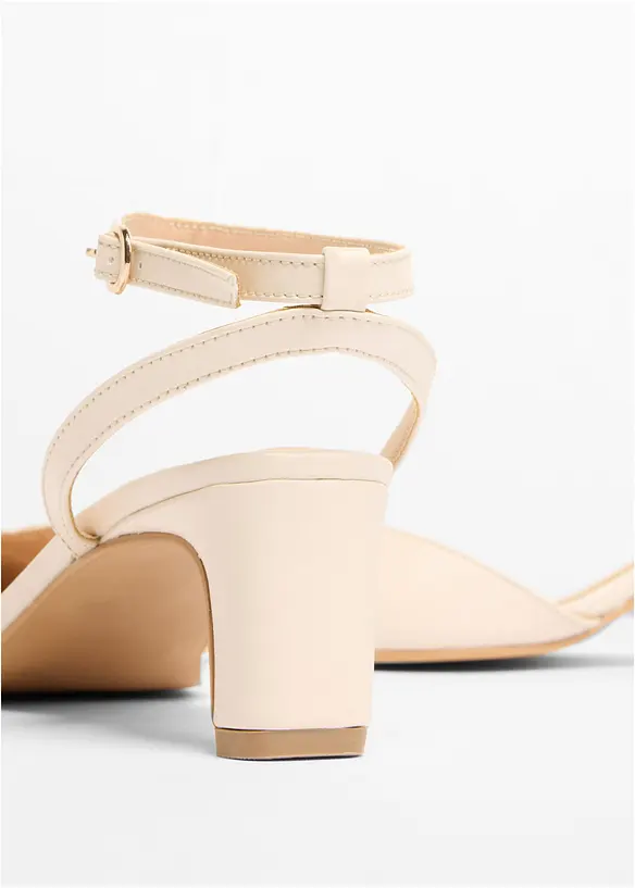 Escarpins &agrave; bride cheville et petit talon, bonprix