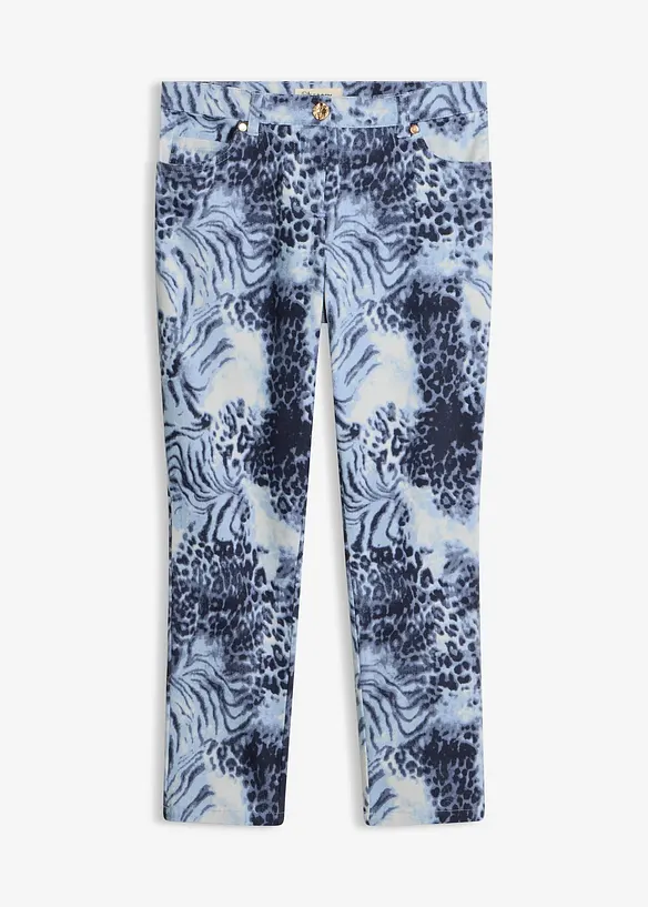 Pantalon extensible 7/8 imprim&eacute;, bonprix