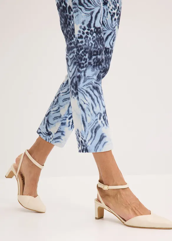 Pantalon extensible 7/8 imprim&eacute;, bonprix