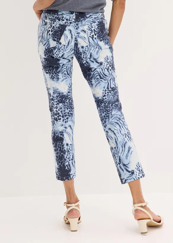 Pantalon extensible 7/8 imprim&eacute;, bonprix