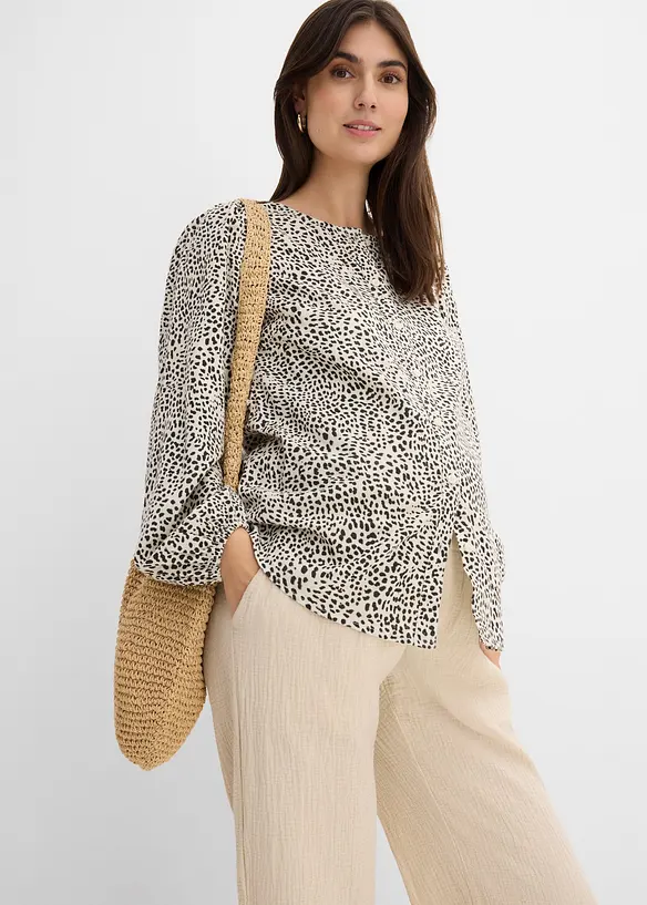 Pantalon de grossesse 100% gaze de coton, loose, bonprix