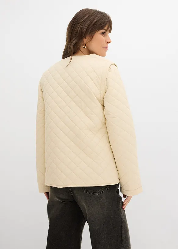 Veste de grossesse pour la mi-saison avec manches amovibles et empi&egrave;cement porte-b&eacute;b&eacute;, bonprix