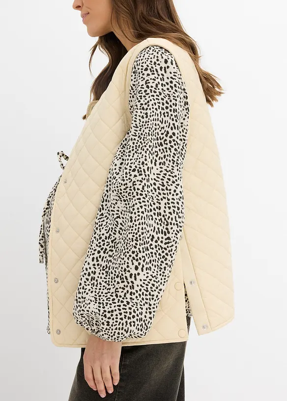 Veste de grossesse pour la mi-saison avec manches amovibles et empi&egrave;cement porte-b&eacute;b&eacute;, bonprix