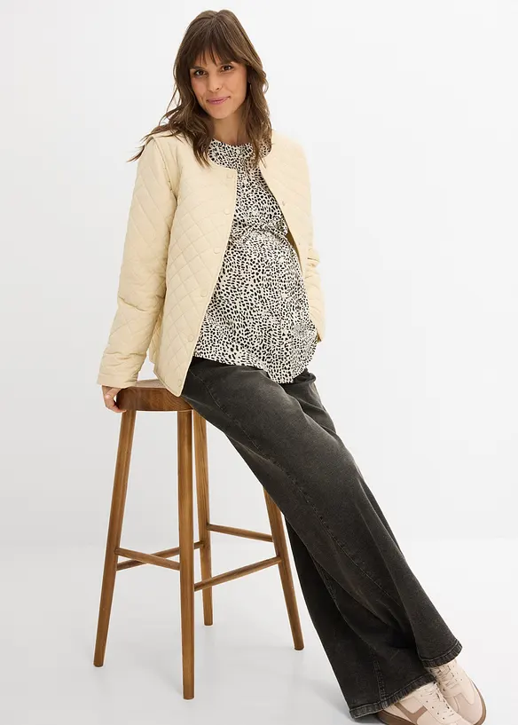 Veste de grossesse pour la mi-saison avec manches amovibles et empi&egrave;cement porte-b&eacute;b&eacute;, bonprix