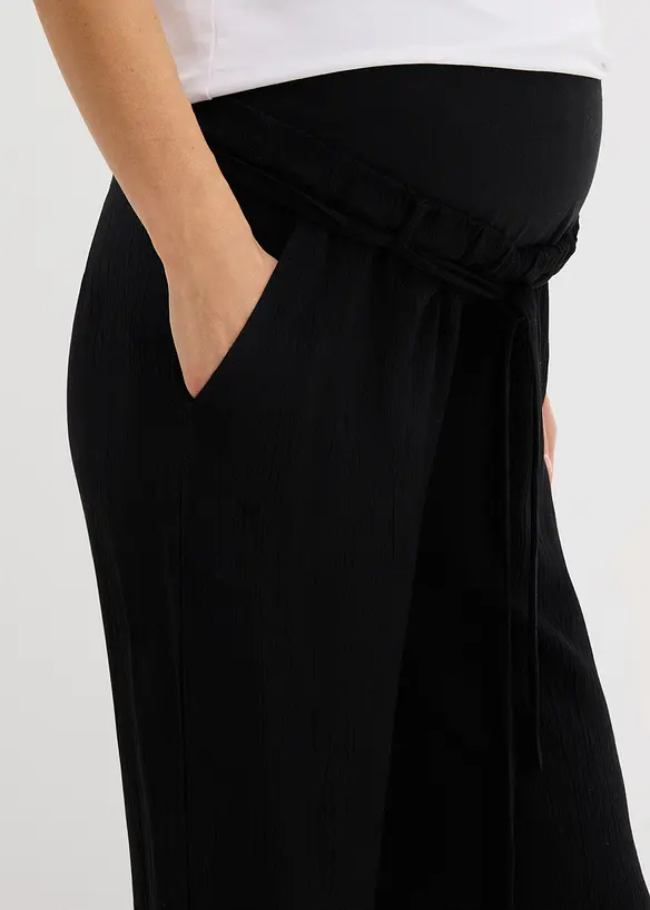 Pantalon de grossesse loose et confortable en cr&ecirc;pe de viscose, bonprix