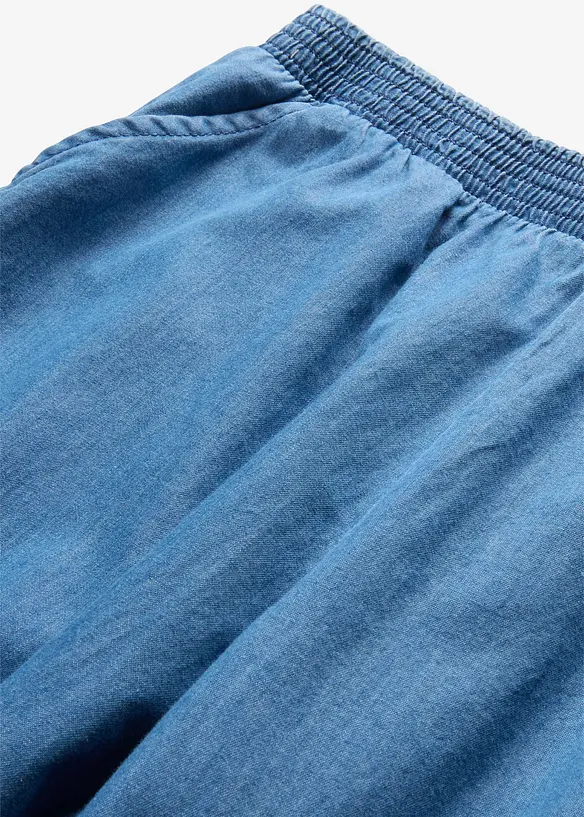 Jean large 100% coton, taille mi-haute, bonprix