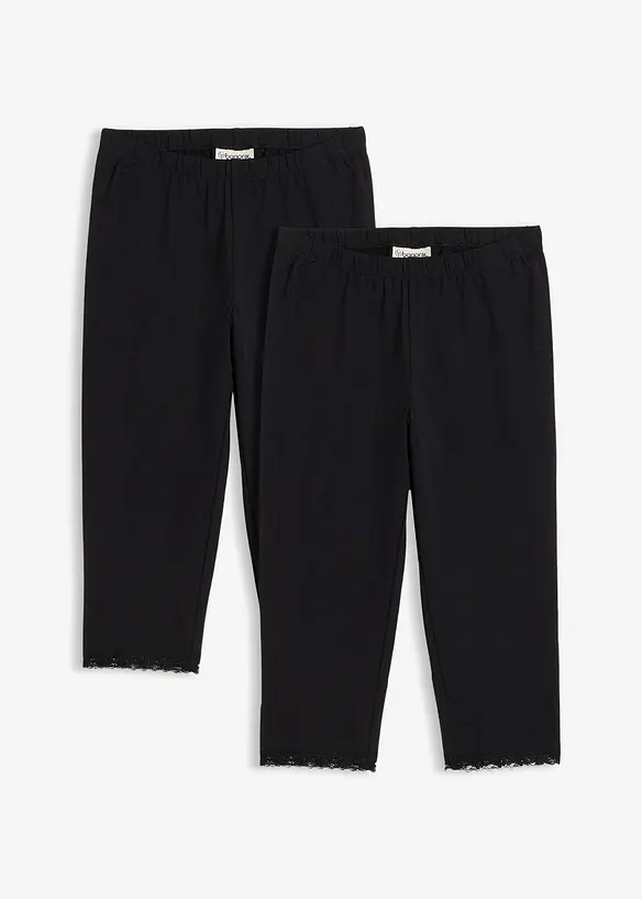 Lot de 2 leggings corsaire, bonprix