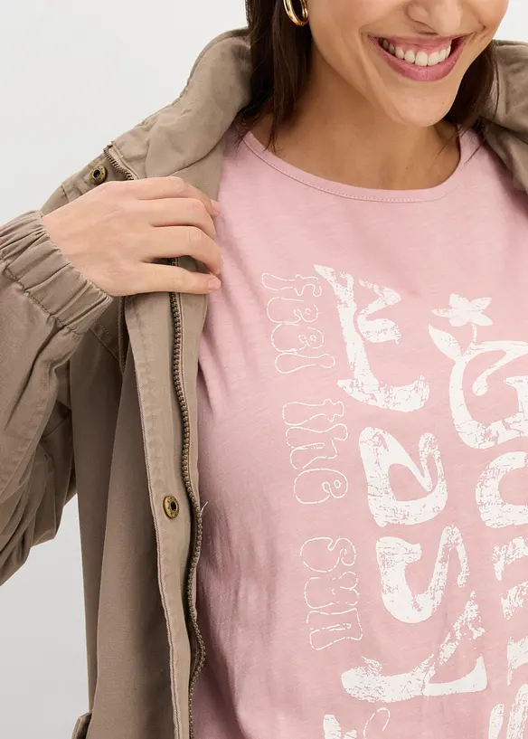 T-shirt long 100% coton, bonprix