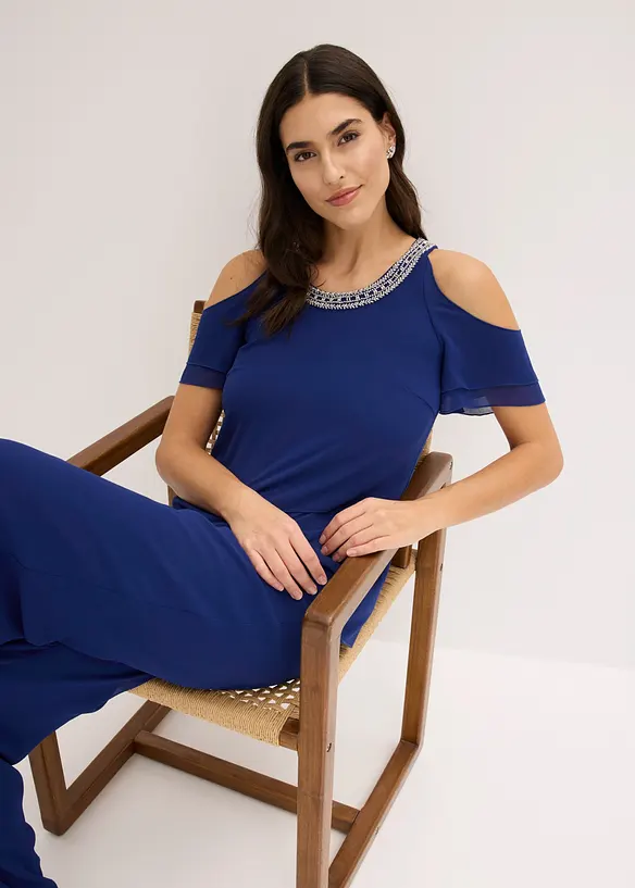 Blouse en mousseline avec application strass, bonprix