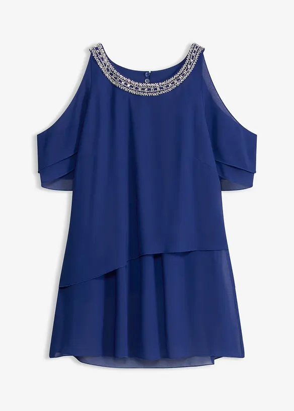 Blouse en mousseline avec application strass, bonprix