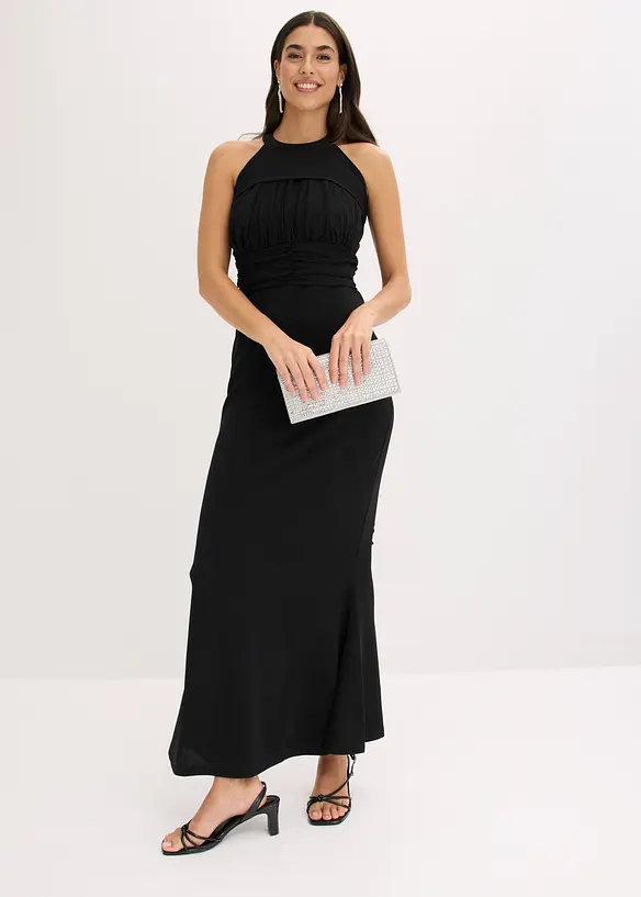 Robe de soir&eacute;e en cr&ecirc;pe textur&eacute;, bonprix