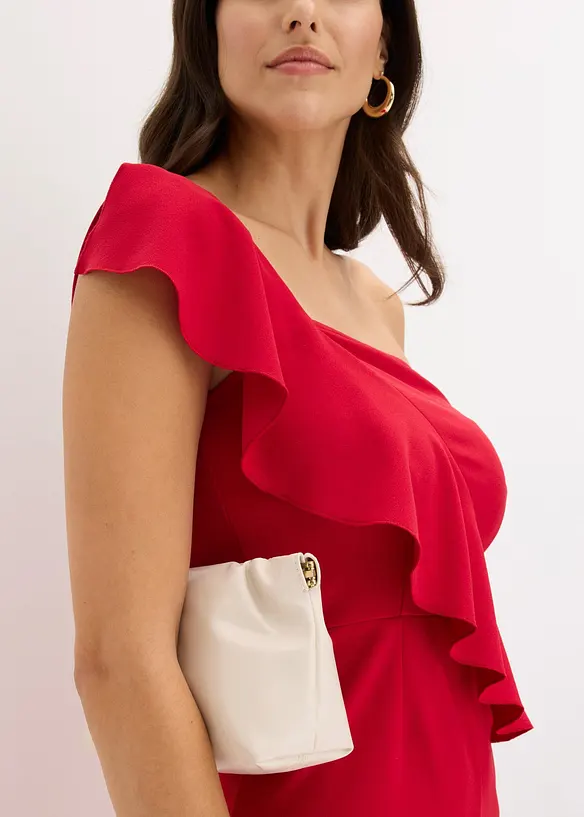 Combinaison une &eacute;paule en cr&ecirc;pe textur&eacute;, bonprix