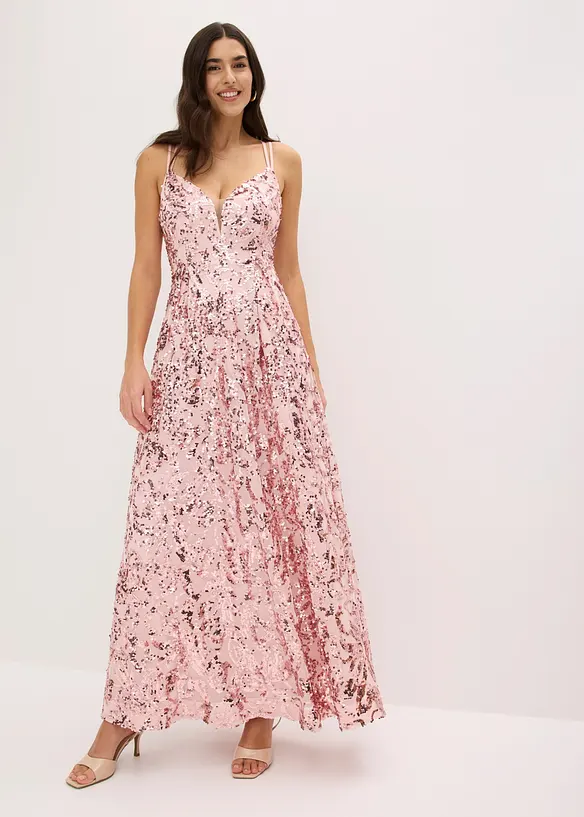 Robe de soir&eacute;e avec broderies de sequins, bonprix