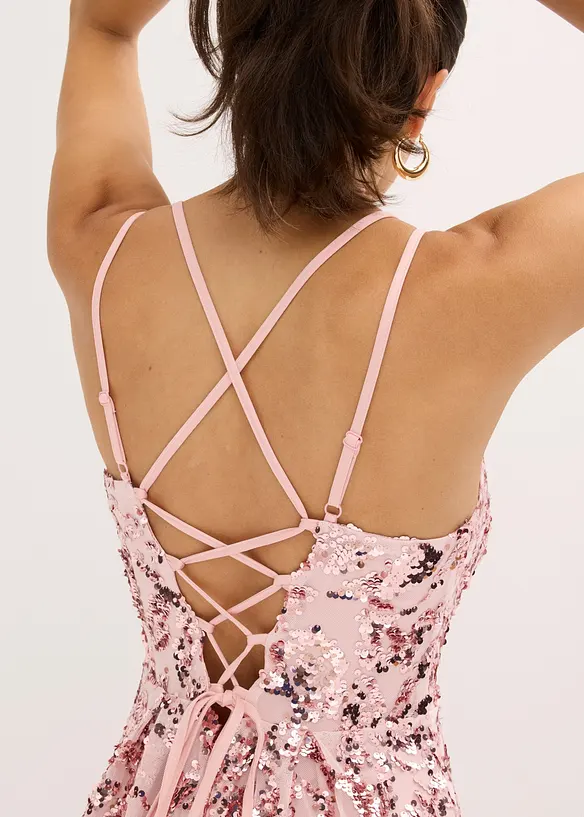 Robe de soir&eacute;e avec broderies de sequins, bonprix