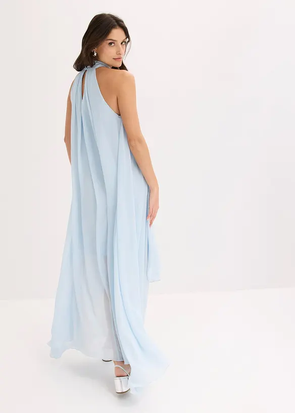 Robe longue avec fleur appliqu&eacute;e, bonprix