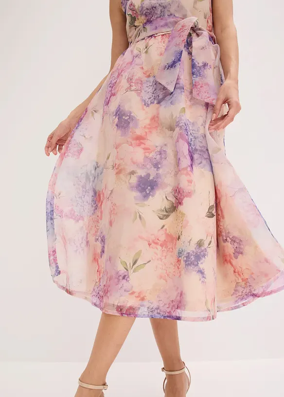 Robe midi en tulle d&eacute;licat, bonprix