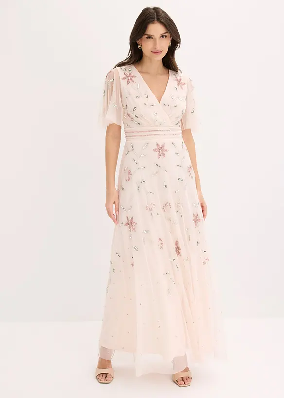 Robe de soir&eacute;e avec broderies de sequins, bonprix