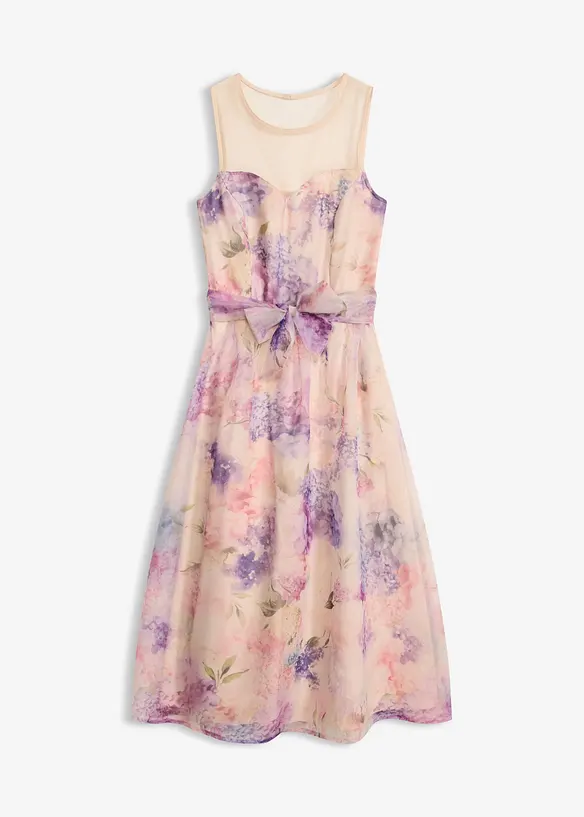 Robe midi en tulle d&eacute;licat, bonprix