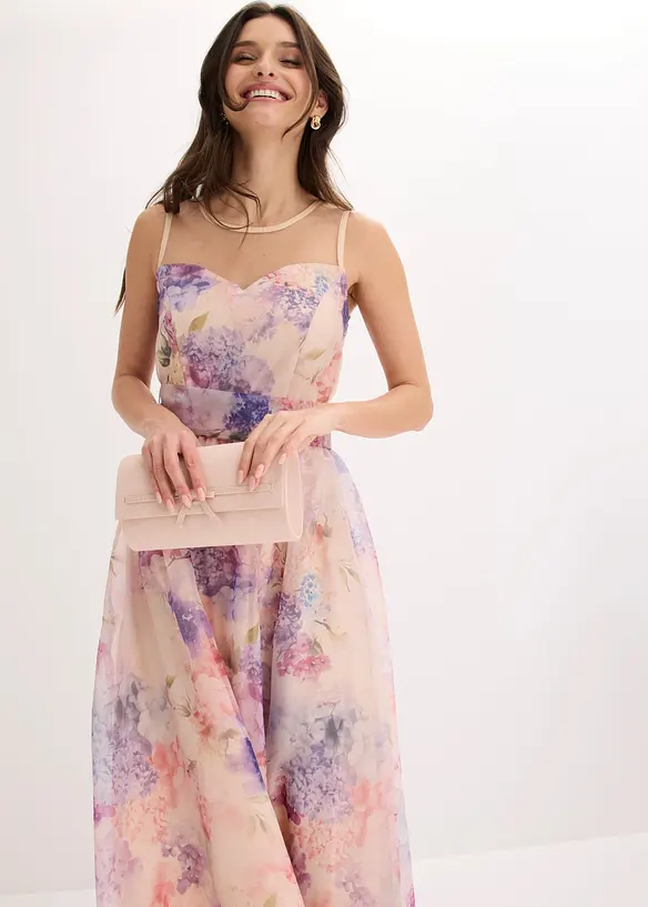 Robe midi en tulle d&eacute;licat, bonprix