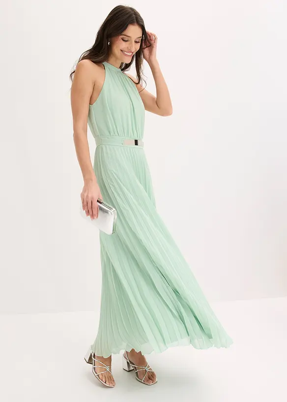 Robe de soir&eacute;e en mousseline pliss&eacute;e, bonprix