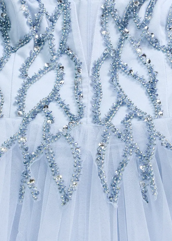 Robe de soir&eacute;e en tulle avec d&eacute;cors en strass, bonprix