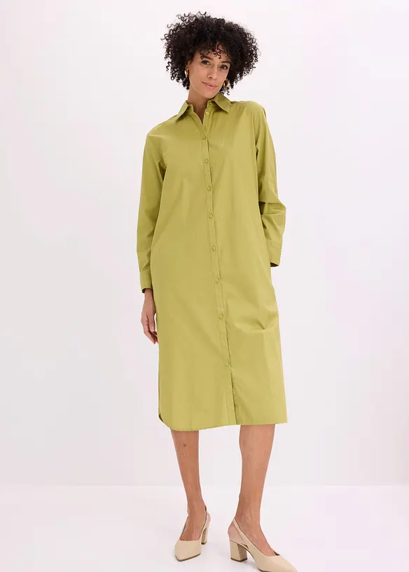 Robe-chemise en popeline de coton, bonprix