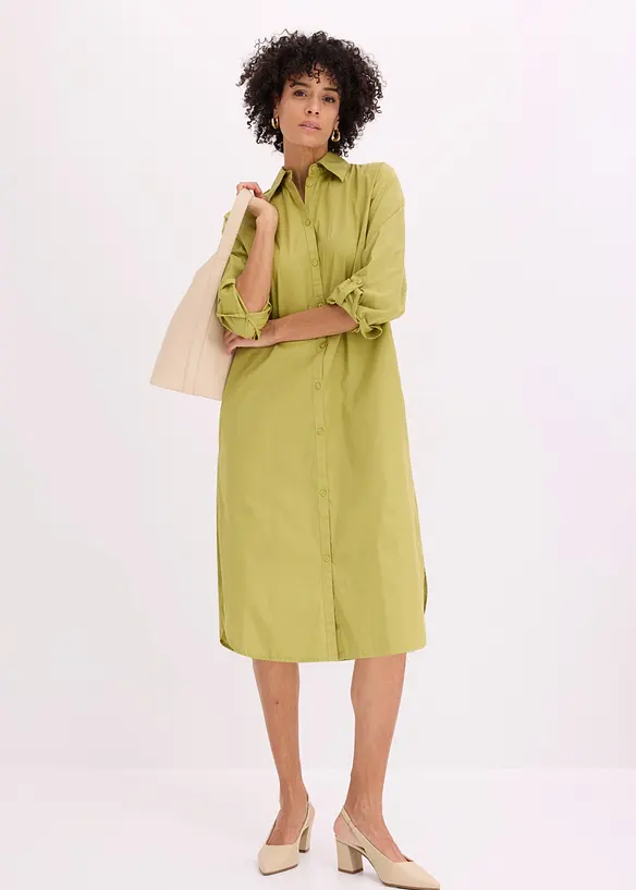 Robe-chemise en popeline de coton, bonprix