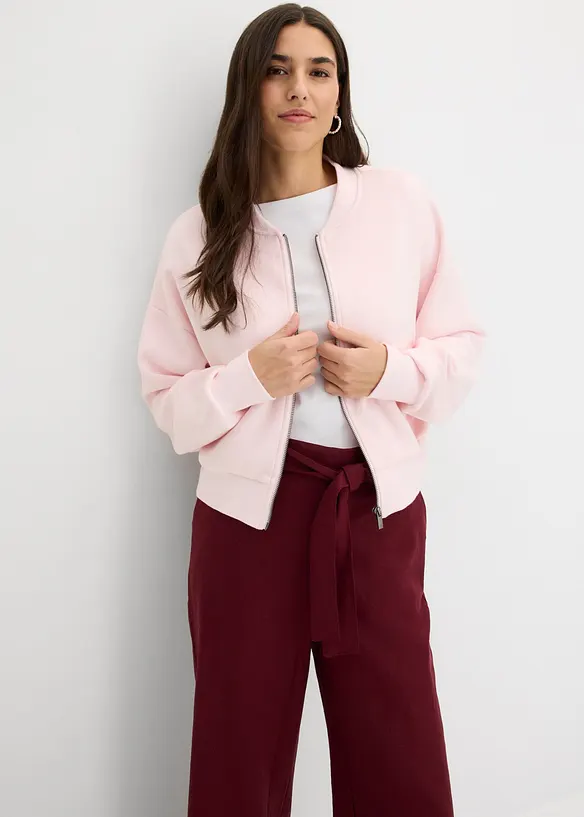 Pantalon large en lin m&eacute;lang&eacute;, bonprix