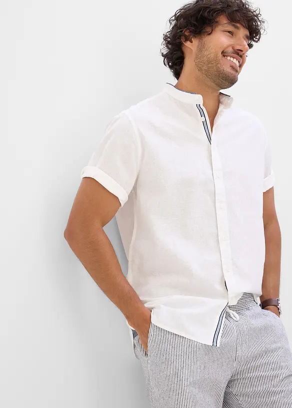 Chemise manches courtes 100% lin, bonprix