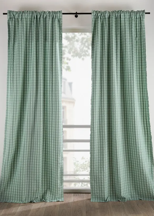 Rideau panneau en seersucker coton (1 pce), bonprix