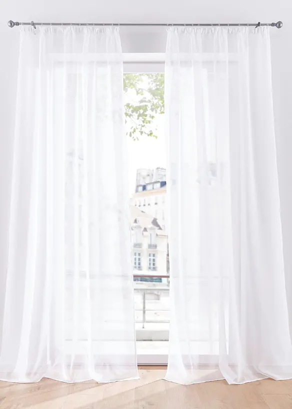 Voilage finement textur&eacute; (1 pce), aussi en extra long, bonprix