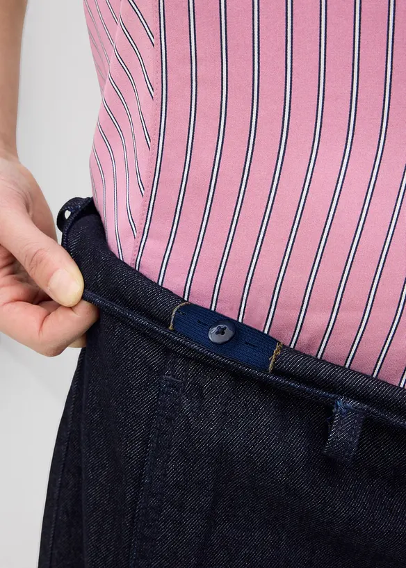 Jean barrel, taille mi-haute, bonprix