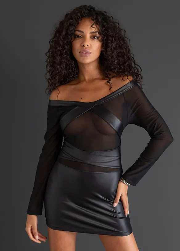 Robe wet-look, bonprix