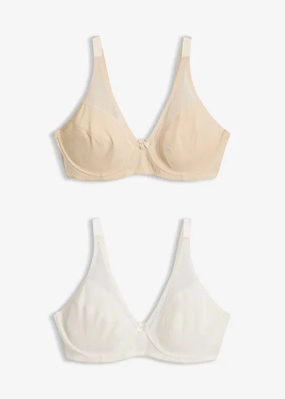 Lot de 2 soutiens-gorge &agrave; armatures avec mesh, bonprix