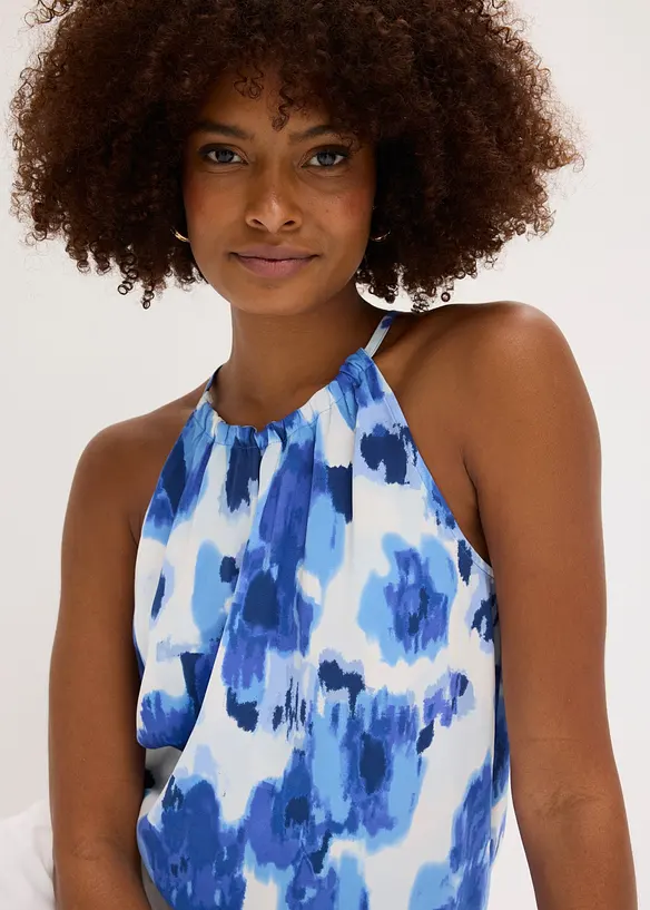 Blouse sans manches imprim&eacute;e, bonprix